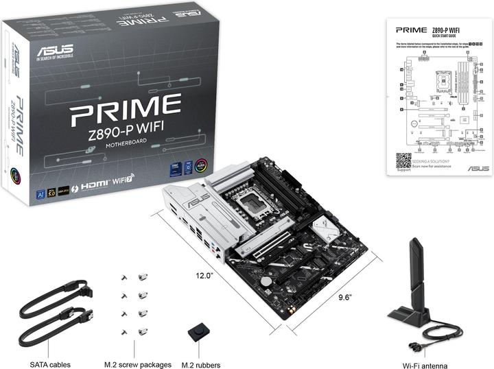 Actual product image ASUS PRIME Z890-P WIFI (LGA 1851, Intel Z890, ATX)