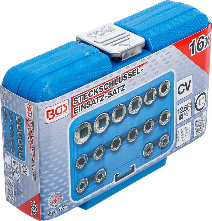 Produktbild BGS Steckschlüssel-Einsatz-Satz (8 mm, 9 mm, 10 mm, 11 mm, 12 mm, 13 mm, 14 mm, 15 mm, 16 mm, 17 mm, 18 mm, 19 mm, 20 mm, 21 mm, 22 mm, 24 mm)