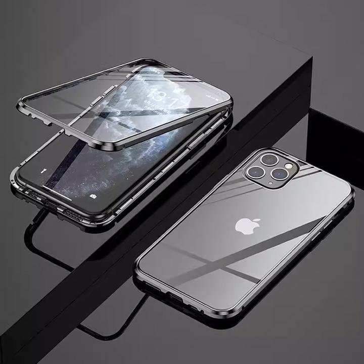 Produktbild RPD iPhone 13 - Magnetic Frame Case mit 360° Schutz, Transparent/Schwarz (Apple iPhone 13)
