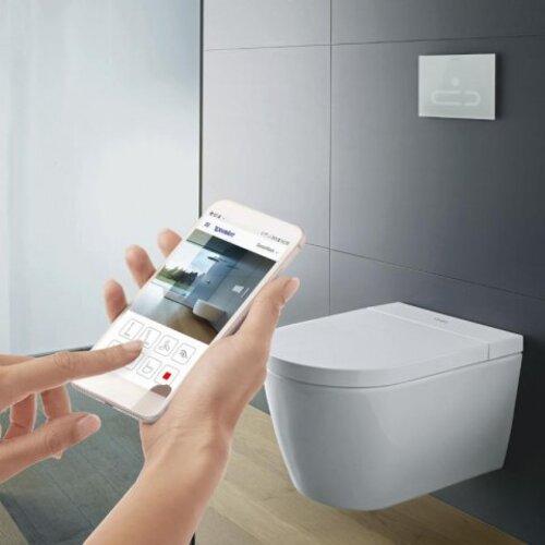 Produktbild Duravit Dusch-WC STARCK f PLUS COMPACT SensoWash WC-Sitz, 387x575mm weiss