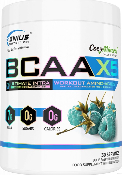 Actual product image Genius Nutrition BCAA-X5 (Blue Raspberry, 1 pcs., 460 g)