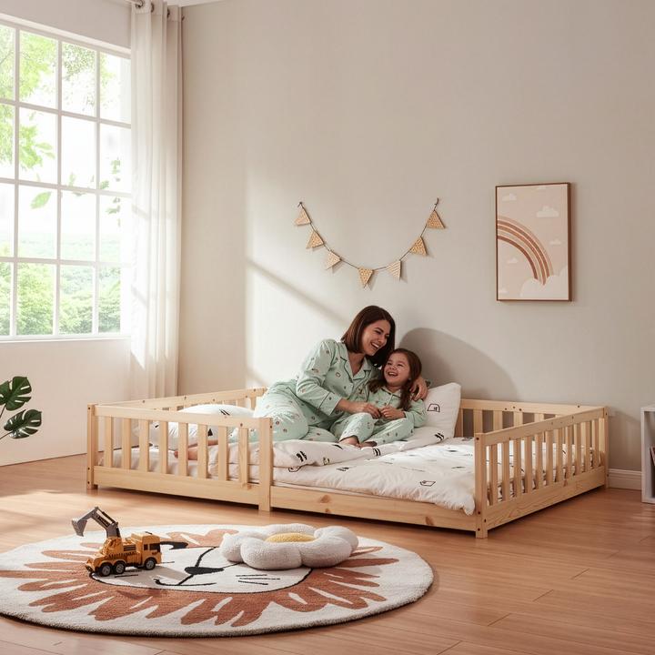 Produktbild En.Casa Kinderbett Tanna 120x200 cm Natur (120 x 200 cm)