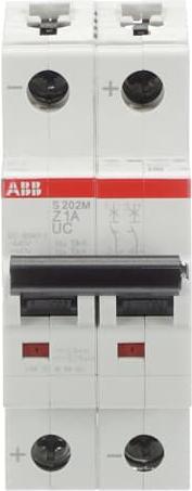 Actual product image ABB LS S202M-Z1UC Circuit breakerÂ Z-Char., 10kA, 1A, 2P