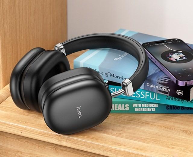 Actual product image Hoco W35 Max Auspicious Headset ANC In-Ear Wireless Bluetooth Schwarz (ANC, 45 h, Wireless)