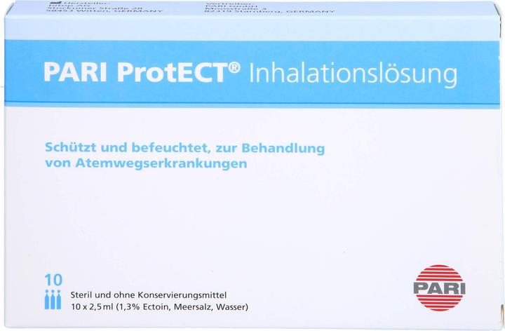 Produktbild PARI ProtECT Inhalationslösung mit Ectoin 10x2,5ml, 10X2.5 ml AMP