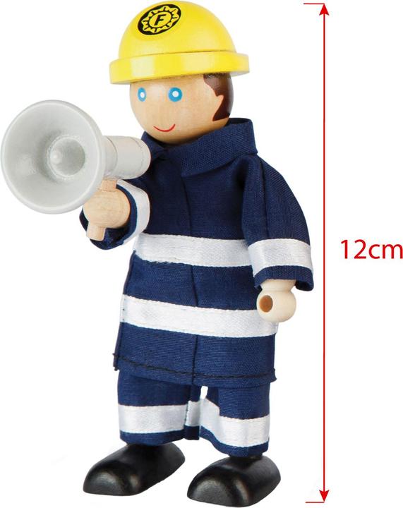 Actual product image Bigjigs Tidlo wooden doll's house dolls, firemen, 4-pcs.