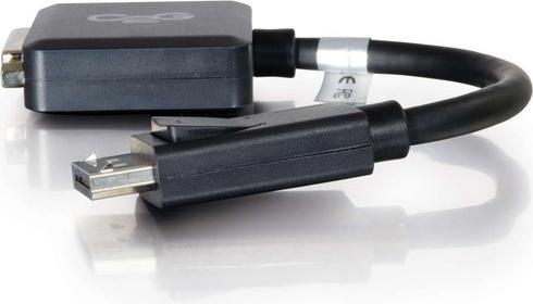 Produktbild C2G 8in DisplayPort™-Stecker zu Single Link DVI-D-Buchse Adapter/Konverter – Schwarz (DVI, 20 cm)