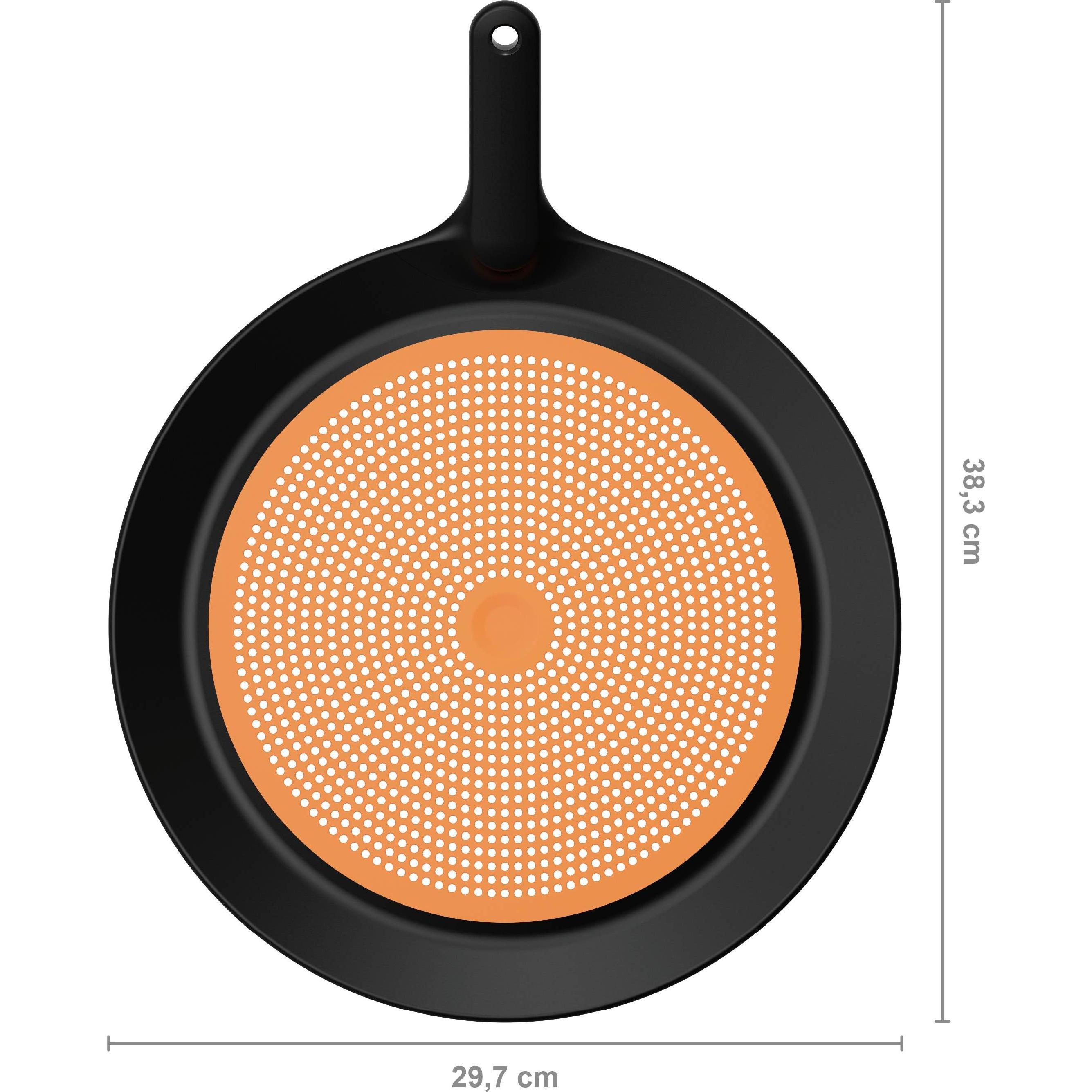 Fiskars Functional Form Splash GuardØ 30 cm, Accessori per pentole e padelle, Nero