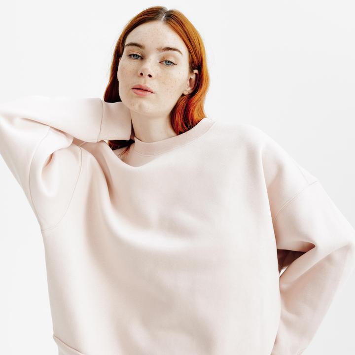 Image du produit Decathlon Sweat col rond femme, rose (L)