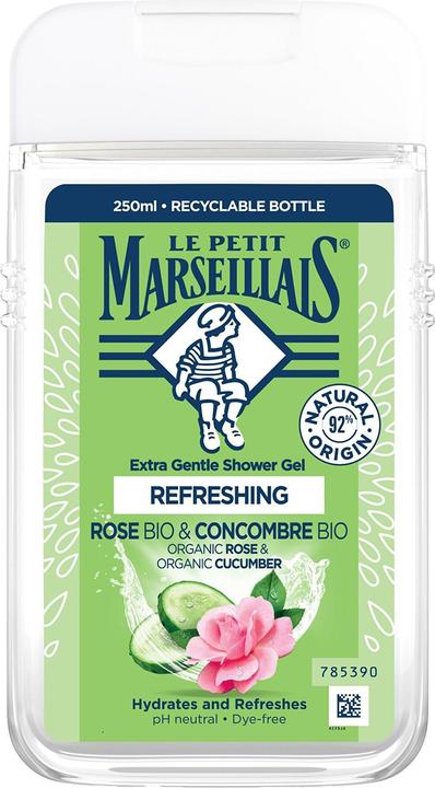 Actual product image Le Petit Marseillais Extra Gentle Shower Gel Organic Rose & Organic Cucumber 250ml (250 ml)