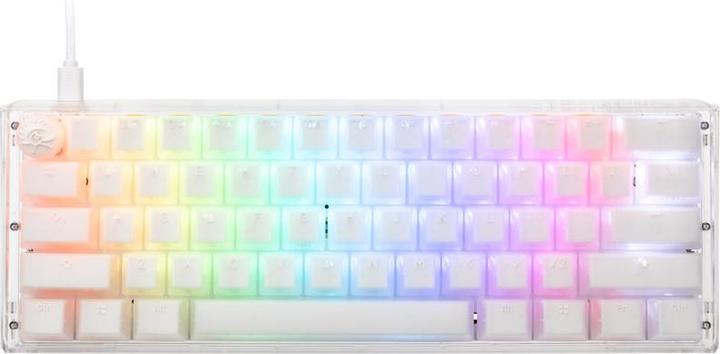 Actual product image Ducky One 3 Aura White Mini Gaming Keyboard, RGB LED - Gateron Baby Kangaroo (US) (Eng. Int., Cable)