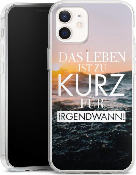 Produktbild DeinDesign Silikon Hülle für Apple iPhone 12 mini Handyhülle Case Smartphone Schutzhülle Spruch Meer (Apple iPhone 12 mini)