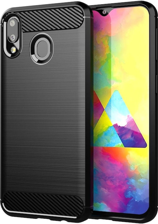Image du produit Cadorabo TPU Ultra Slim carbon edelstahl Combi Cover (Samsung Galaxy M10s, Samsung Galaxy A20, TCL A30)