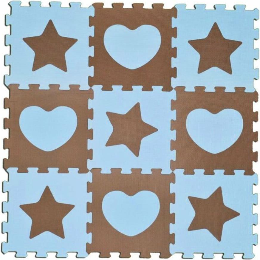 Thumbnail - Sun ta toys Schaumstoffpuzzle Sterne und Herzen blau S4 (30x30) (30 Teile)