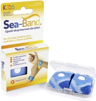 Immagine prodotto Sea-Band Sea Band, fascia per agopressione contro la nausea per bambini, blu, 2 pezzi (Tessuto elasticizzato, Morbido)