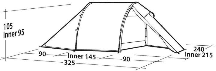 Productafbeelding Easy Camp Vega 300 Compact 3 Person(en) Blauw, Wit Koepel / Iglo tent (Tunnel tent, 3.46 kg, 3 personen)