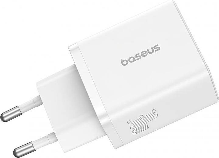 Image du produit Baseus Cube, 30W, 2.4A, 1 x USB-A - 1 x USB-C, blanc (30 W, 2 ports)