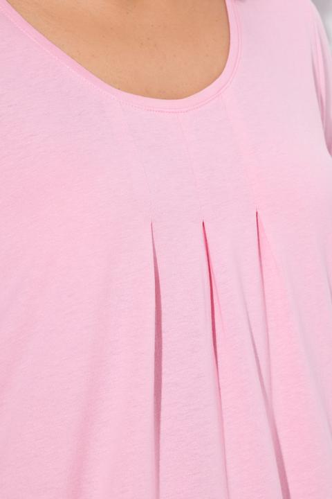 Actual product image Ulla Popken Essential Front Pleat Tee (50, 52)