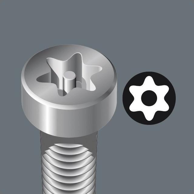 Actual product image Wera Bit for Torx®, 1/4 inch C 6.3 with hole (6,3)