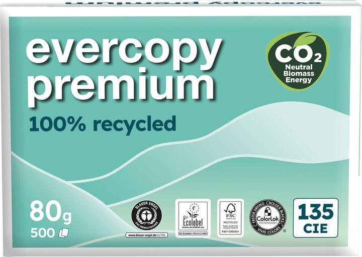 Immagine prodotto Clairefontaine Carta universale Evercopy Premium riciclata, bianca (90 g/m², 500 x, A4)