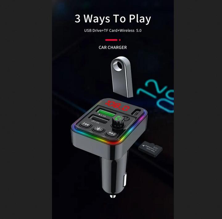 Produktbild PhoneLook Bluetooth-Empfänger F19 Auto-Audio-Receiver MP3 Player FM mit Dual-USB und LED