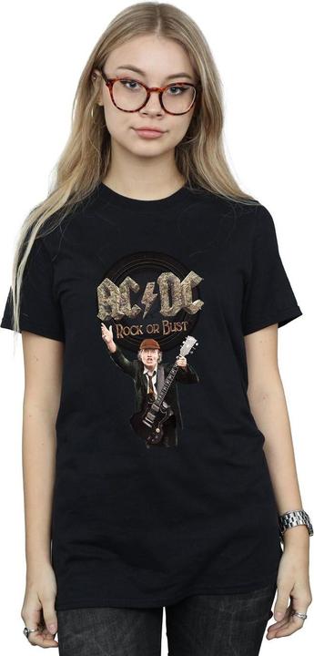 Produktbild AC/DC Rock Or Bust Angus Young Baumwolle Boyfriend TShirt (S)