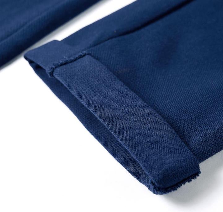 Actual product image vidaXL Children's trousers with drawstring navy blue 116,Material: 95 (116)