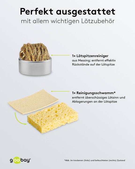 Produktbild Goobay Löthilfe mit Schwanenhals-Armen und Lötkolbenständer (Stütze/Hand)