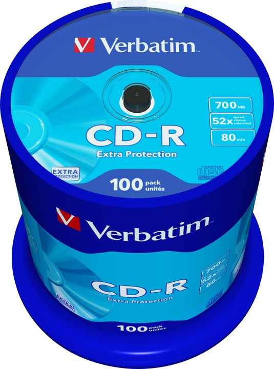 Productafbeelding Verbatim CD-R 52x, 700MB, 100 spoel (100 x)