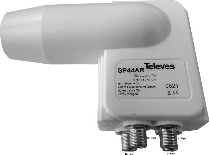 Televes Feeding system quatro 40mm f.Multifeed 3Gr SP44AR (Quattro LNB, 40mm)