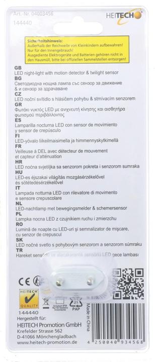 Immagine prodotto Heitech LED-Nachtlicht mit Bewegungsmelder und Dämmerungssensor