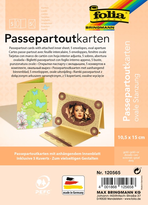 Image du produit Folia Passe-partout perforation ovale 220g/m (5 pcs)