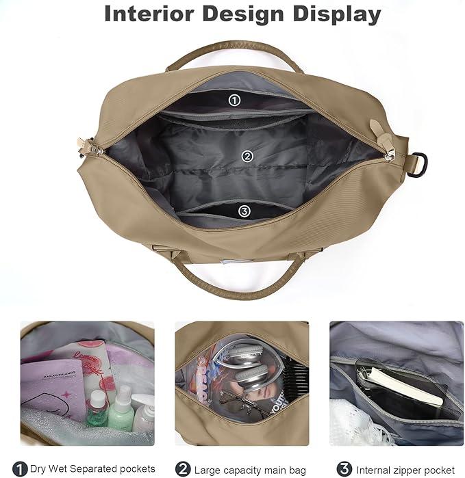 Actual product image Only-Bags.Store Large Capacity Travel Overnight Bag, Solid Colour Versatile Duffle Bag, Lightweight Business Trip