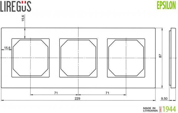 Produktbild Liregus 3-Way Frame Matt Glass