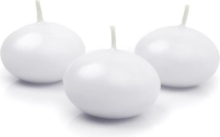 Produktbild Partydeco Floating candle disc, matt, white, 5cm (1 pkt / 10 pc.) (10 Stk.)