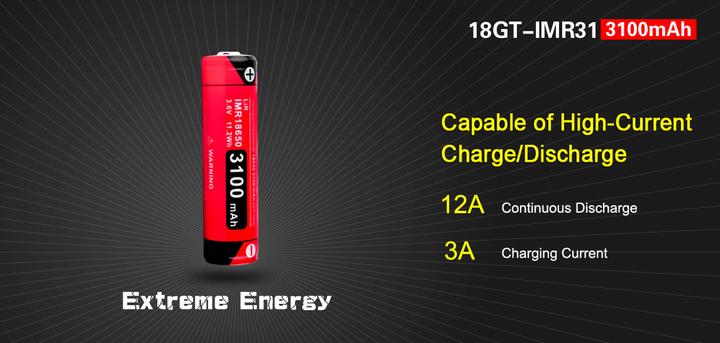 Produktbild Klarus 3100 mAh IMR18650 Akku