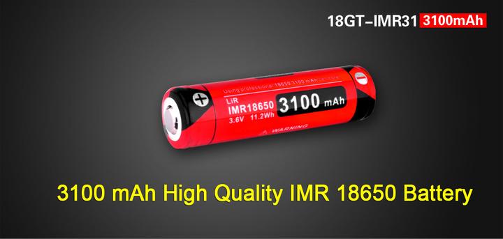 Produktbild Klarus 3100 mAh IMR18650 Akku
