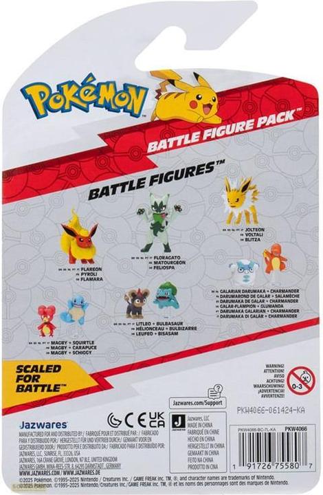 Image du produit Jazwares Pokémon Figuren 2er-Pack Serpifeu & Pikachu 8 cm
