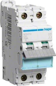 Produktbild Hager HAG NCN210 LS-Schalter 2P 10kA C-10A 2M