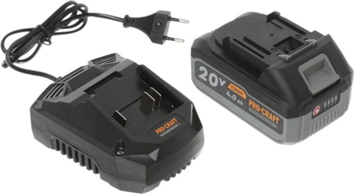Produktbild Procraft CCS20 Akku Mini Kettensäge 20 V 152 mm Brushless + 1x Akku 4,0 Ah + Ladegerät + Koffer (Akku Kettensäge)
