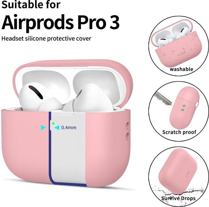 Produktbild Tech-Protect Silikon Apple Airpods Pro 3 Staubiges Rosa (Kopfhörer Hülle)