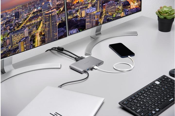 Productafbeelding Kensington UH1440p Mobiel USB-C 8-in-1 Docking Station (USB-C, 3 Havens)