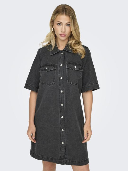 Image du produit Only Coupe normale Col chemise Robe courte Robe en jean (XS)