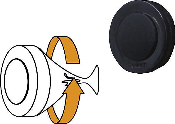 Actual product image Butoir de porte mural Screw or Glue Wall ø 38x10 mm (1 Piece)