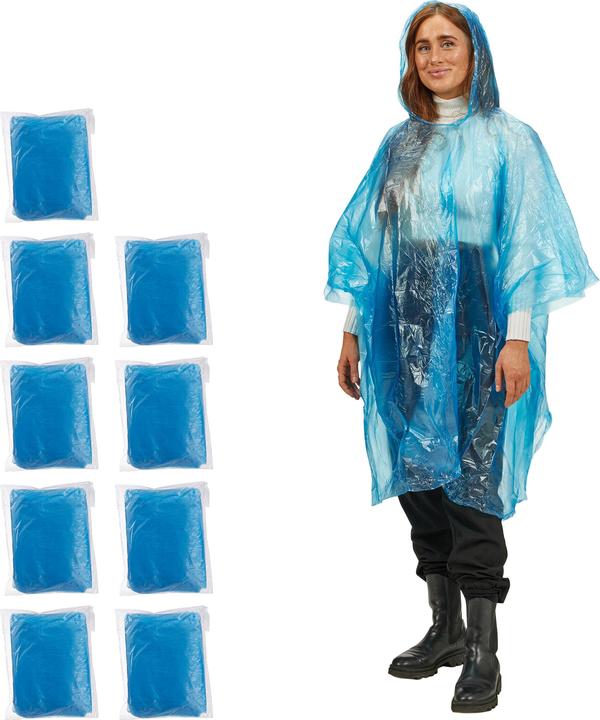 Actual product image Relaxdays Rain Poncho Set of 10 (One size)