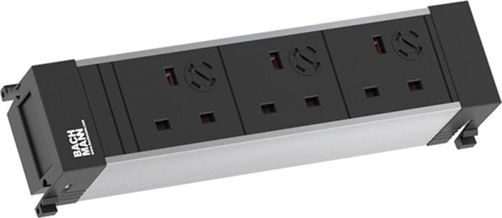 Produktbild Bachmann POWER FRAME Small - Rahmen für Steckdosenleiste (3 x, CEE 7/3, BS 1363, 0.20 m)