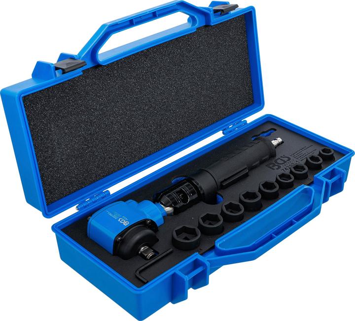 Actual product image BGS Compressed air impact wrench | angled & power socket spanner set | 12.5 mm (1/2") | 650 Nm |