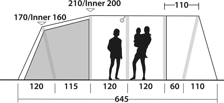 Actual product image Outwell Stonehill 5 Air (Tunnel tent, 27.50 kg, 5 persons)