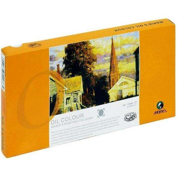Mares Ölfarben 12 Farben (12 Farben, 12 ml) (WIKR-092918)