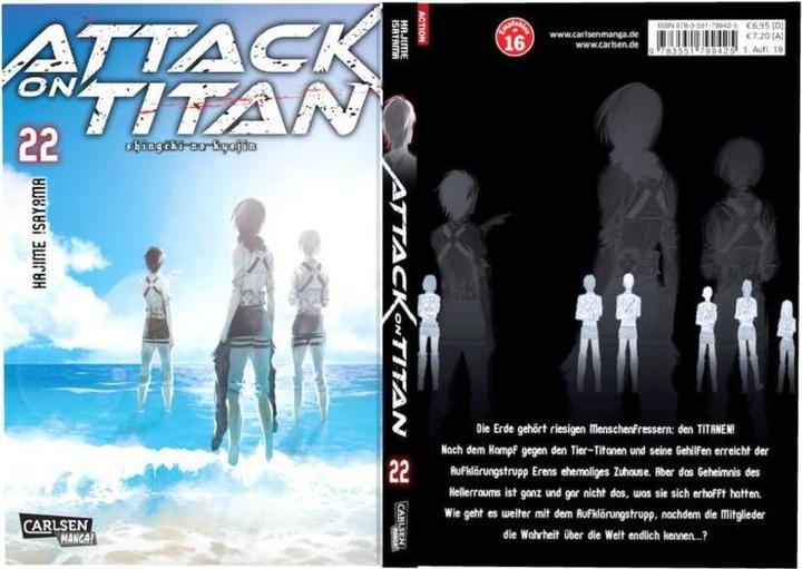 Produktbild Attack on Titan 22 (Deutsch, Hajime Isayama, 2018)